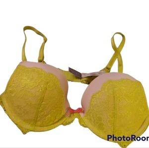 Victoria secret Green lace bra 34 B Dream Angel push up